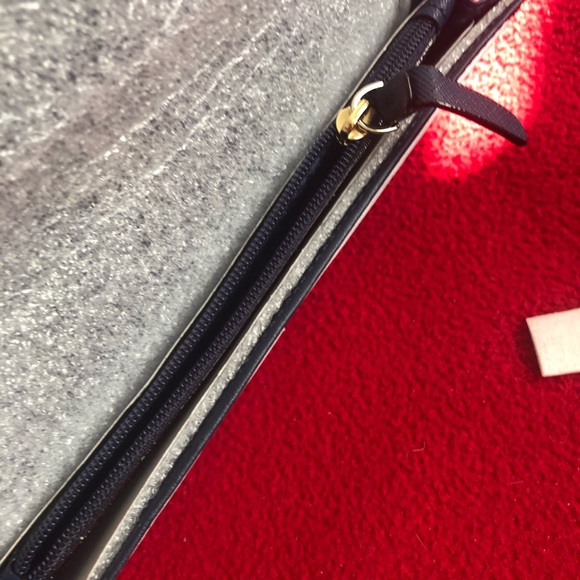 Kate Spade New York Navy blue ivory bow leather wallet Wristlet - Picture 6 of 7